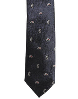 Dolce & Gabbana Dark Blue Silk Paisley Adjustable Tied Men Necktie Tie