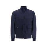 Moncler Blue Wool Oves Aries Shell Jacket