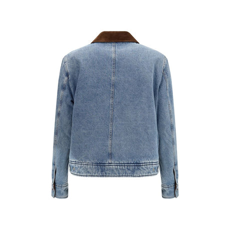 Ami Paris Blue Cotton Denim Jacket