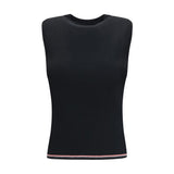 Thom Browne Black Wool Oves Aries Sleeveles T-Shirt