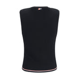 Thom Browne Black Wool Oves Aries Sleeveles T-Shirt