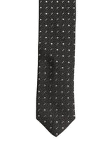 Dolce & Gabbana Dark Gray Polka Dot Silk Adjustable Necktie Accessory Tie