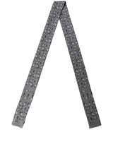 Dolce & Gabbana Men Gray Bee Silk Skinny Twilly Foulard Scarf