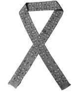 Dolce & Gabbana Men Gray Bee Silk Skinny Twilly Foulard Scarf