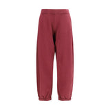 Off-White Purple Cotton Casual Pants