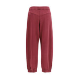 Off-White Purple Cotton Casual Pants