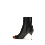 Valentino Garavani Black Calf Leather Bos Taurus Ankle Boots
