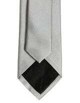 Dolce & Gabbana Gray Satin 100% Silk Adjustable Tied Men Necktie Tie