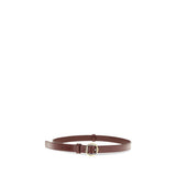 Jacquemus Bordeaux Calf Leather Bos Taurus Thin Belt