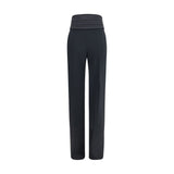 Ermanno Scervino Black Viscose Casual Pants