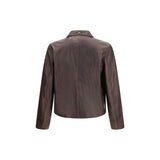 Our Legacy Brown Calf Leather Bos Taurus Leather Jacket