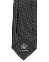 Dolce & Gabbana Black Silk Micro Polka Dot Adjustable Tied Necktie Tie