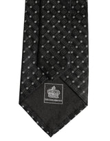 Dolce & Gabbana Black Jacquard Silk Adjustable Men Necktie Accessory Tie