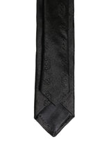 Dolce & Gabbana Black Silk Jacquard Adjustable Men Necktie Accessory Tie