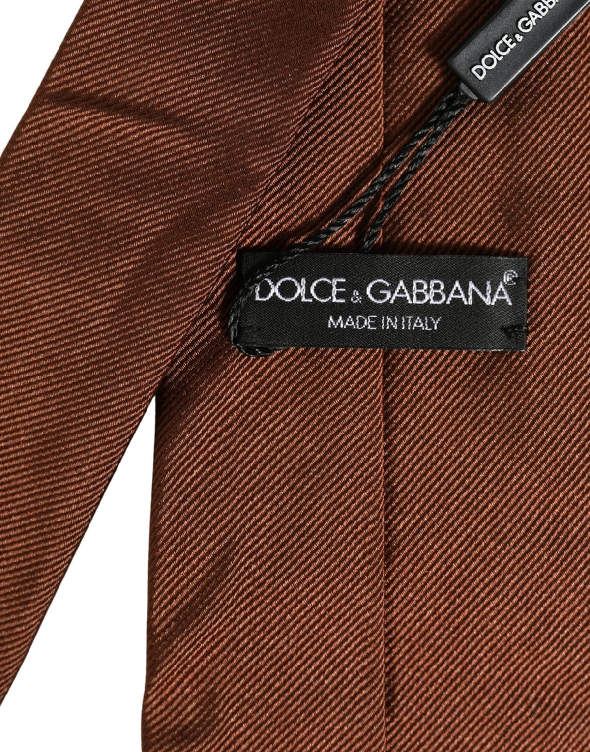 Dolce & Gabbana Brown Silk Classic Adjustable Men Necktie Accessory Tie