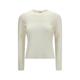 Max Mara White Wool Oves Aries Sweatshirt