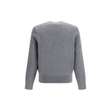 Ami Paris Gray Wool Oves Aries Sweatshirt
