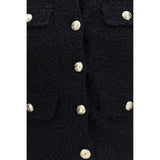 Balmain Black Viscose Shell Jacket