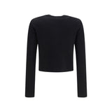 Balmain Black Viscose Cardigan