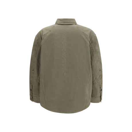 Off-White Bicolor Cotton Shell Jacket