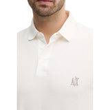 Armani Exchange White Cotton Polo Shirt