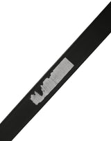 Dolce & Gabbana Black Classic Leather Silver Tone Buckle Belt