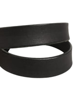 Dolce & Gabbana Black Leather Antique Finish Buckle Belt