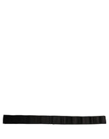 Dolce & Gabbana Black Satin Silk Wide Band Waist Cintura Belt