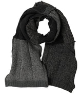 Dolce & Gabbana Multicolor Patchwork Wool Knit Shawl Scarf