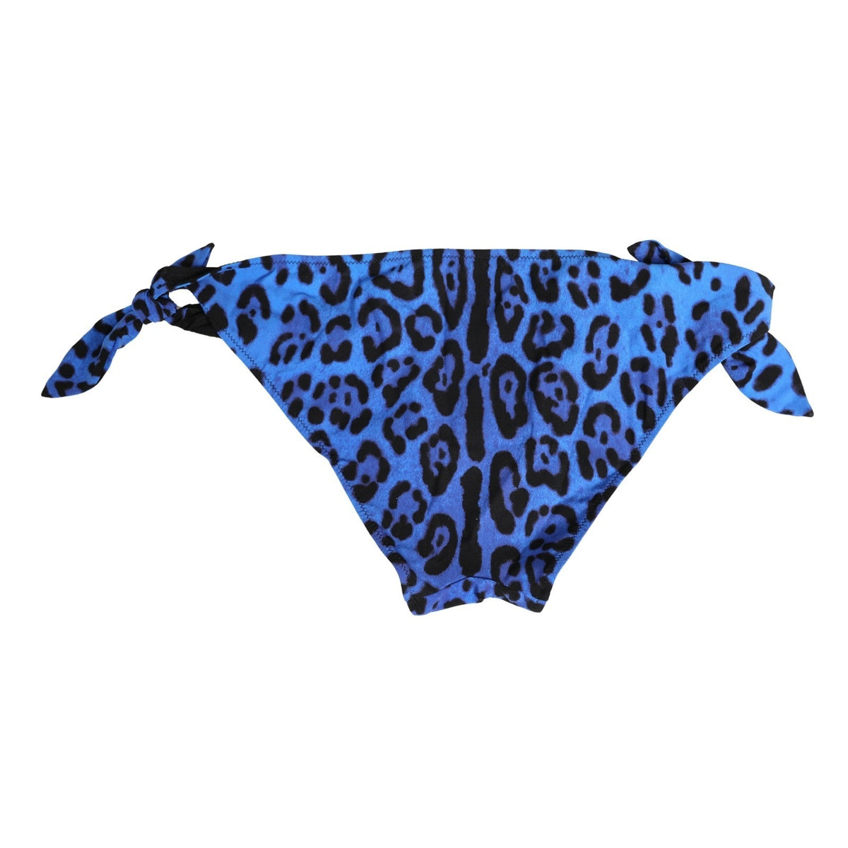 Dolce & Gabbana Blue Leopard Print Bikini Bottom Beachwear Swimwear