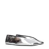 Jil Sander Gray Leather Ballet Flats