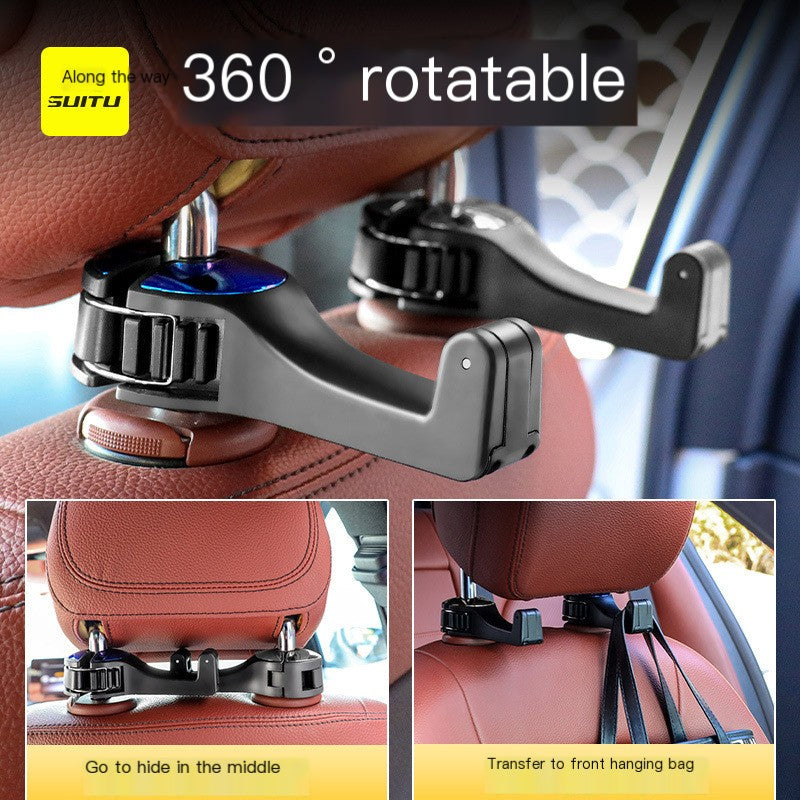 Car Seat Hidden Hooks and Phone Holder for Back Seat