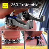 Car Seat Hidden Hooks and Phone Holder for Back Seat