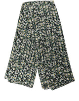 Dolce & Gabbana Black Silk Daisy Chiffon Long Stole Scarf