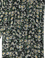 Dolce & Gabbana Black Silk Daisy Chiffon Long Stole Scarf