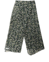 Dolce & Gabbana Black Silk Daisy Chiffon Long Stole Scarf