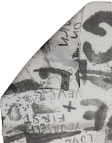 Dolce & Gabbana White Graffiti Logo Silk Shawl Stole Scarf