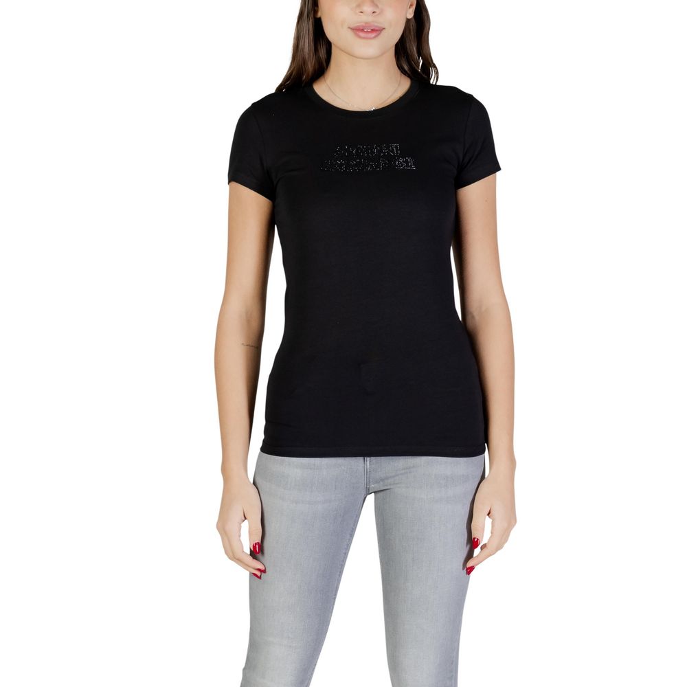 Armani Exchange Black Cotton T-Shirt