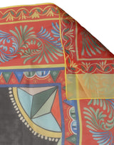 Dolce & Gabbana Multicolor Silk Printed Shawl Stole Scarf
