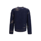 Maison Margiela Blue Cotton Sweatshirt