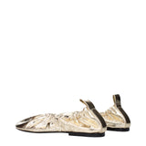 Jil Sander Gold Leather Ballet Flats