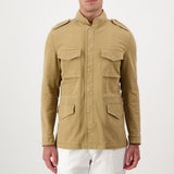 Autore Beige Cotton Full-Length Jacket