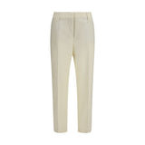 Versace Beige Wool Oves Aries Cropped Pants
