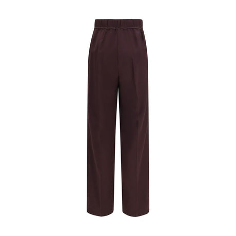 Forte_Forte Purple Polyester Casual Pants