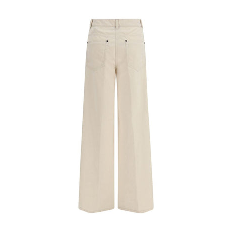 Forte_Forte White Cotton Casual Pants