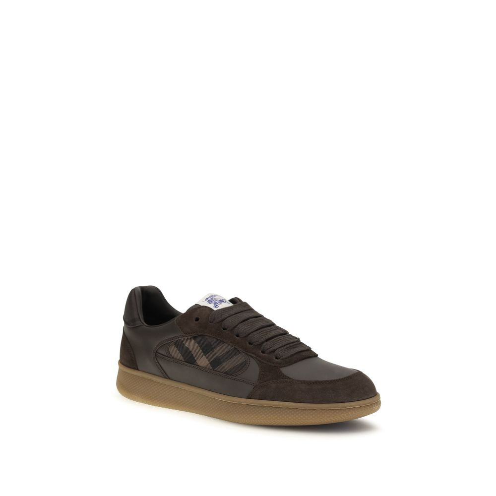 Burberry Brown Calf Leather Bos Taurus Athletic Sneakers
