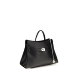 Alexander McQueen Black Calf Leather Bos Taurus Shoulder Bag