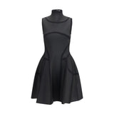 Alexander McQueen Black Polyester Cocktail Dress