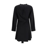 Ganni Black Recycled Polyester Cocktail Dress