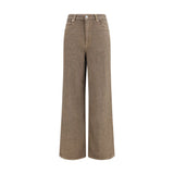Ganni Brown Cotton Relaxed Fit Jeans